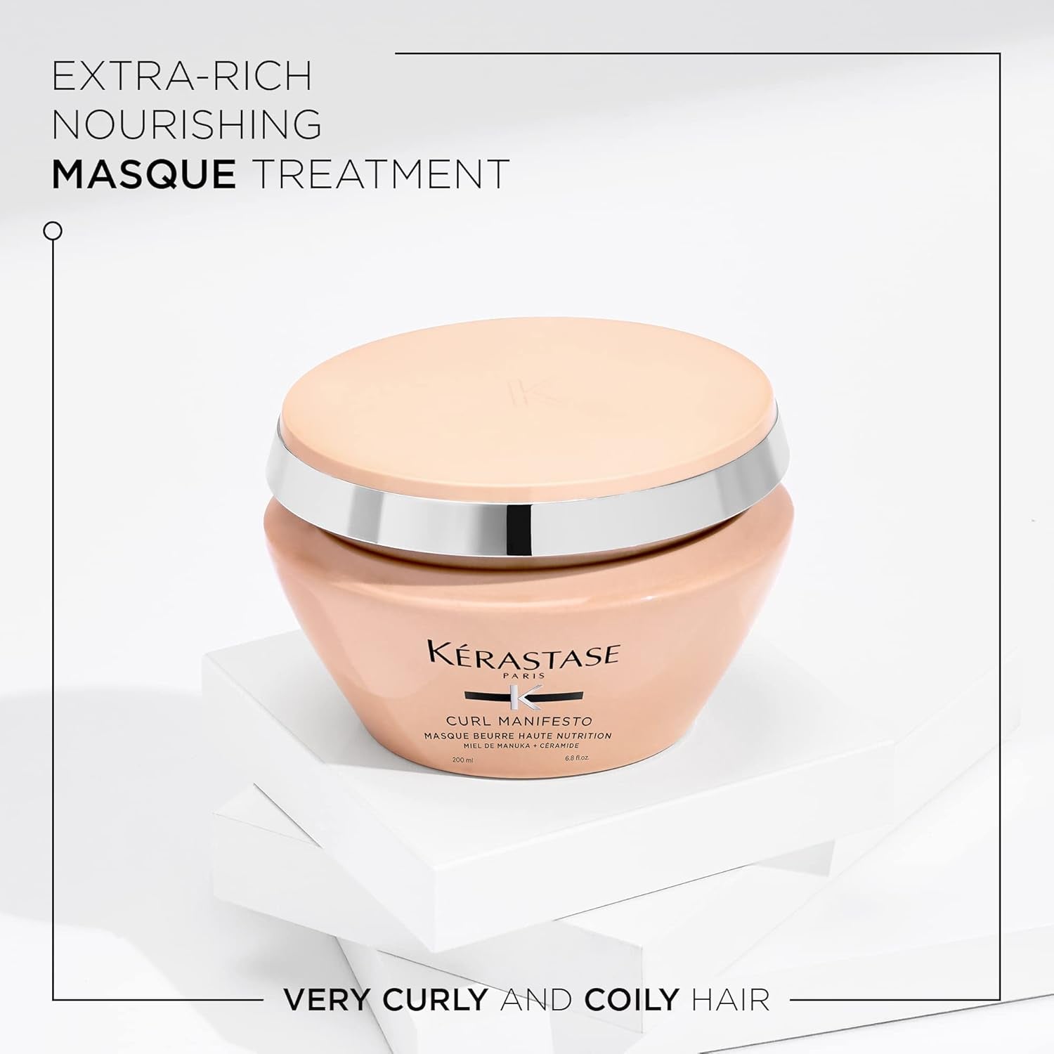 Kérastase | Haarmaske Für Krauses Und Lockiges Haar, Gegen Haarbruch Und Frizz, Masque Beurre Haute Nutrition, Curl Manifesto, 200 Ml