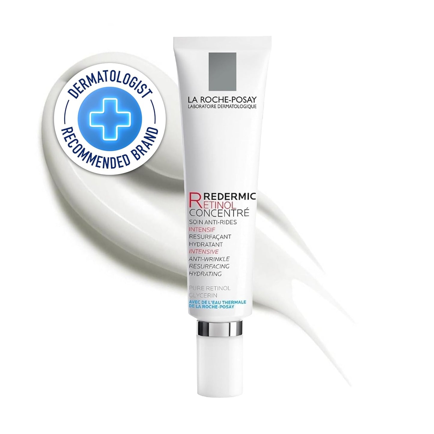 La Roche Posay Hydratisierende Anti-Aging Gesichtscreme, Mit Retinol, Für Reife, Empfindliche Haut, Mildert Altersflecken Und Fältchen, Mit Thermalwasser, Redermic Retinol, 30 Ml