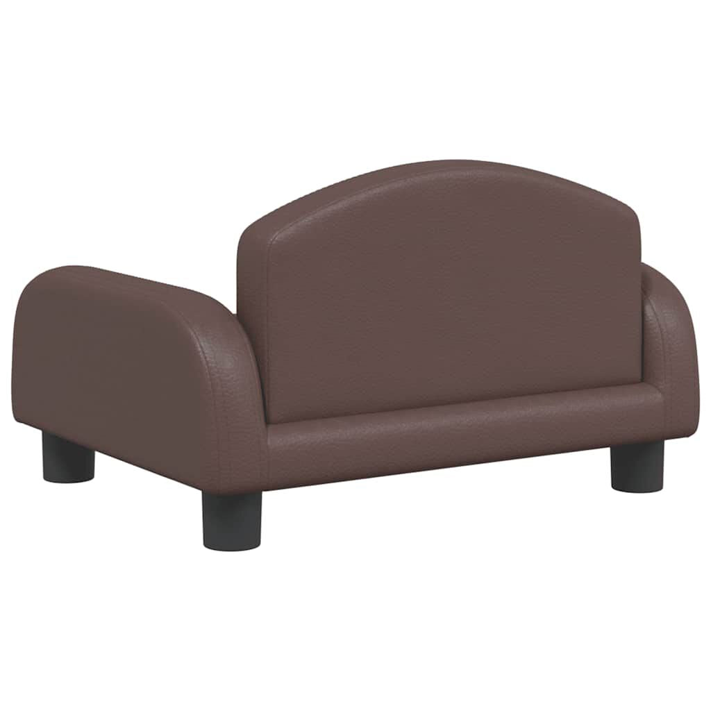 Hundebett Braun 50X40X30 Cm Kunstleder