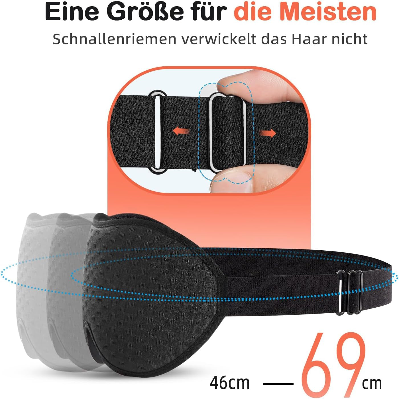 INNELO Schlafmaske Für Herren Frauen, 2024 Bequeme Atmungsaktive 3D Augenmaske, Mit Tiefen Augenhöhlen Und Erhöhten Nasenpads, 100％ Lichtblockierende Schlafbrille Mit Memory Foam Für Reisen, Schwarz