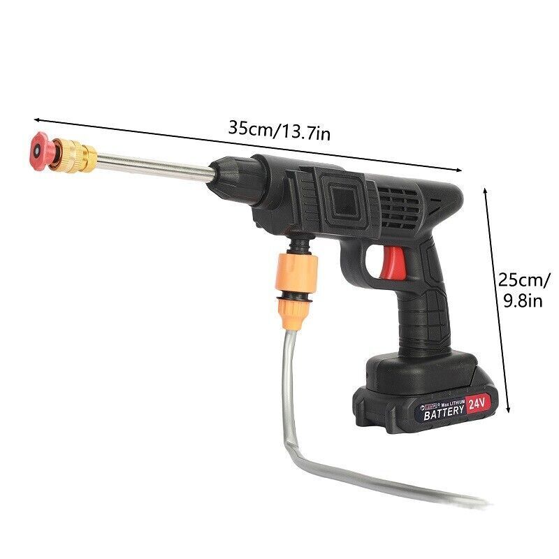 Kabelloser Akku-Hochdruckreiniger mit 2 Akkus – Tragbare Wasserpistole für Auto, Garten & Outdoor