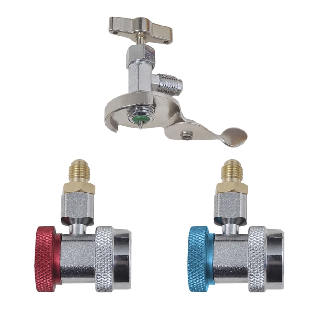 Vakuumpumpe Einstufig mit 2-Wege-Verteiler-Manometer Set
