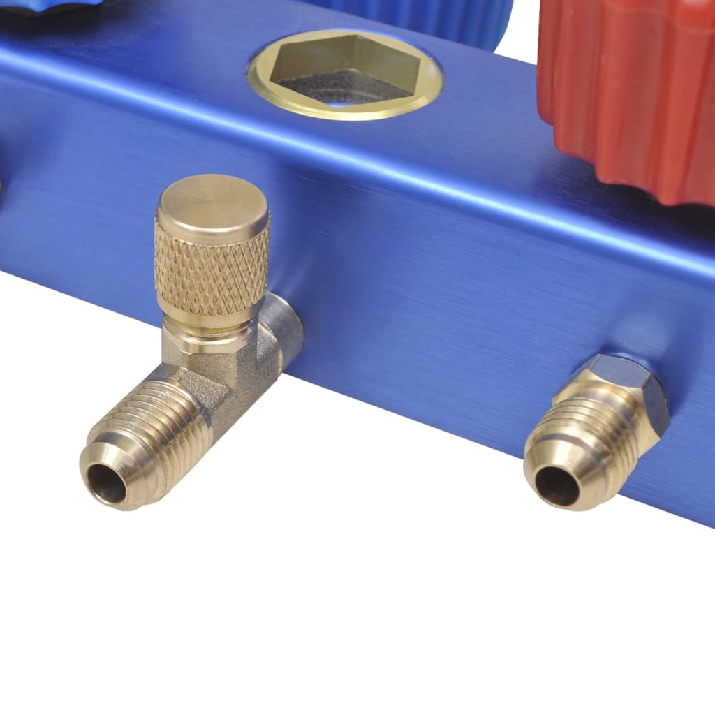 Vakuumpumpe Einstufig mit 2-Wege-Verteiler-Manometer Set