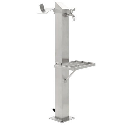 vidaXL Wassersäule Edelstahl 95 cm Wasserhahn