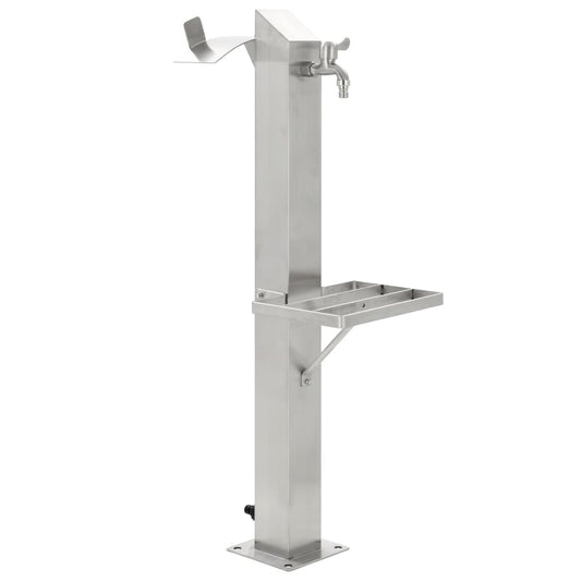 vidaXL Wassersäule Edelstahl 95 cm Wasserhahn