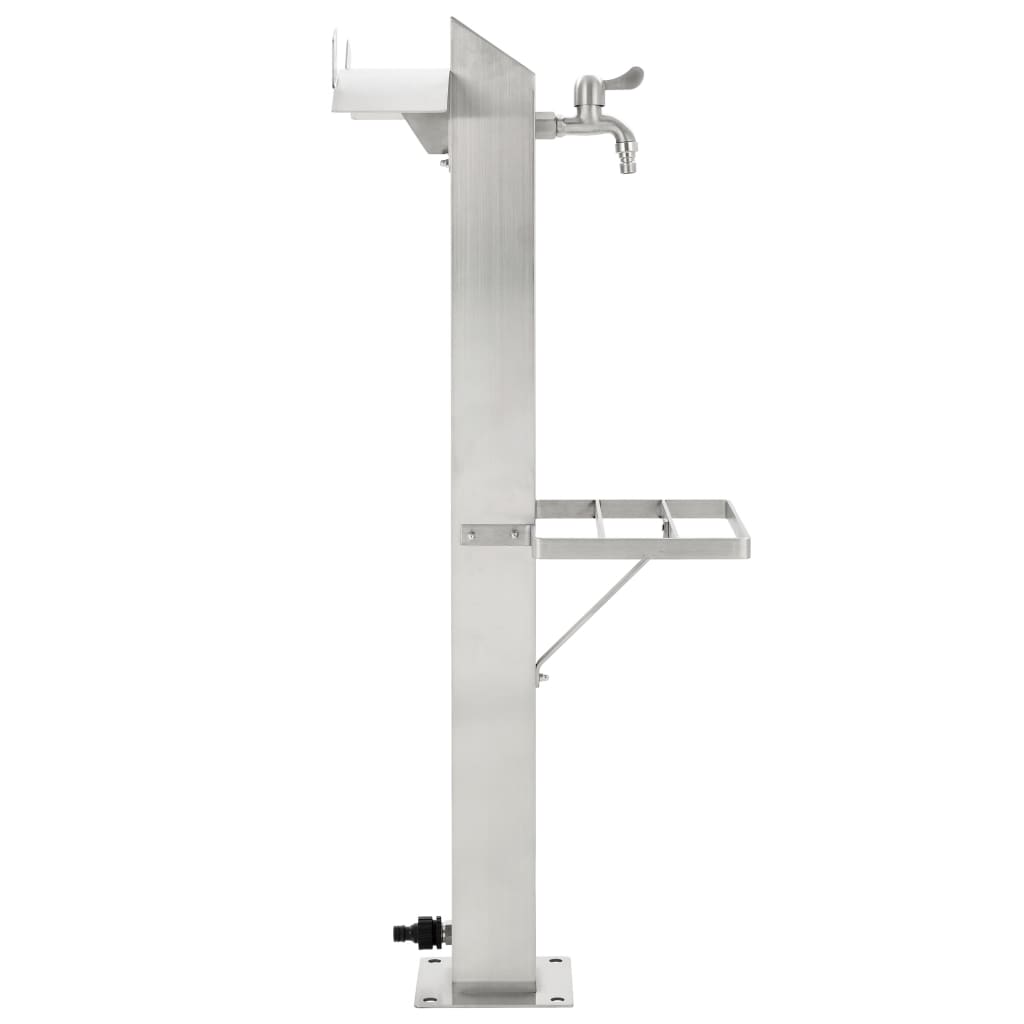 vidaXL Wassersäule Edelstahl 95 cm Wasserhahn