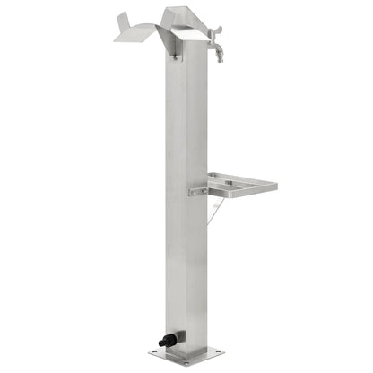 vidaXL Wassersäule Edelstahl 95 cm Wasserhahn