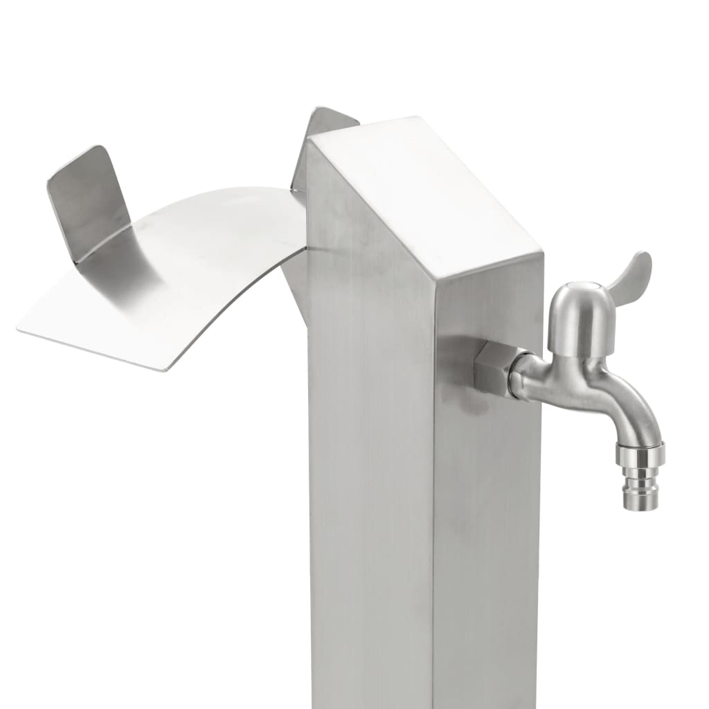 vidaXL Wassersäule Edelstahl 95 cm Wasserhahn